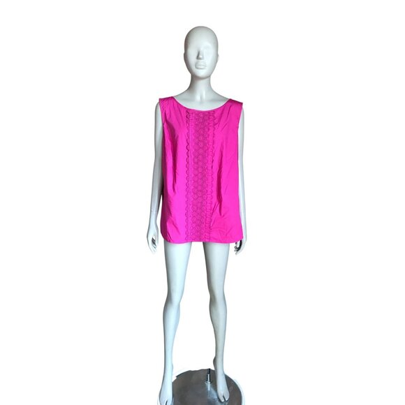 NWT Talbots Pink Detailed Tank Top - Picture 1 of 5